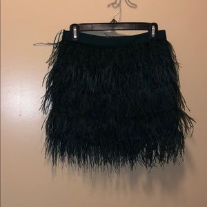 Green Feathered skirt- Gianni Bini